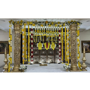Décor Pooja à thème antique de mariage tamilan pour les exportations britanniques DST Trending Scène en fibre de Offre Spéciale pour l'installation de Mandap de scène de mariage indien - Product Image 1