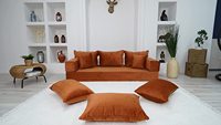 Siège de sol arabe Canapé de sol arabe Plancher de siège arabe | 12 pièces, 28 danses avec coussin éponge épaisseur 20cm