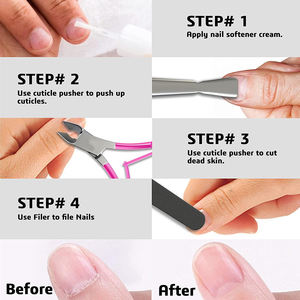 Coupe-cuticules à double ressort en acier inoxydable, marque privée, coupe-ongles de podologie, ensemble de soins des pieds en acier inoxydable par INNOVAMED - Product Image 5