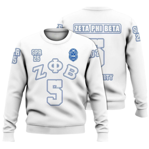 Sweat-shirt à col rond pour femme Zeta Phi Beta Sorority Greek 1920, bleu, brodé - Product Image 3