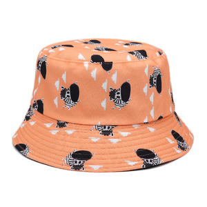 Sombreros de cubo bordados con logotipo personalizado, impresión por sublimación de algodón completo, estilo informal para exteriores con diseño de personajes deportivos - Product Image 3