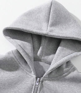 Sudadera con Capucha de Felpa para Hombre, Personalizada al por Mayor, Estilo Letterman, Media Cremallera, sin Cordones, Ajuste Holgado, 100% Algodón, Tejida - Product Image 3