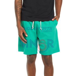 กางเกงขาสั้นเล่นยิมของผู้ชายกางเกงขาสั้นผ้าฟลีซคอตตอน100% มีกระเป๋าโลโก้ตามสั่ง - Product Image 1