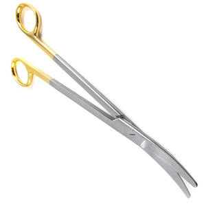 Best Selling Hysterectomy Scissors TC Medium Curved 10.5 (26.5cm) Gold <b>Rings</b> <b>Stainless</b> <b>Steel</b> Surgical Instrument - Product Image 6
