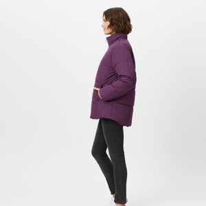 Veste matelassée en toile pour femme, à capuche, avec fermeture éclair, rembourrée en coton, respirante, chaude, légère, douce et confortable - Product Image 3