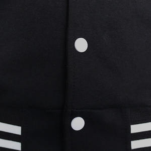 Veste universitaire en toile de laine épaisse pour hommes garniture contrastée coutures durables ourlet côtelé Logo personnalisé équipes de lycée athlétique - Product Image 4