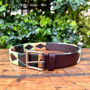 เข็มขัดหนังโปโลสำหรับเยาวชนแบบกำหนดความยาวได้เข็มขัดด้ายเคลือบขี้ผึ้งสไตล์หรูหราหัวเข็มขัดหนังแท้ที่ดีเยี่ยม - Product Image 3