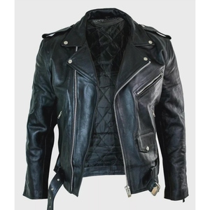 Veste de motard en cuir de vachette vintage faite à la main en cuir véritable ciré avec un look classique et une finition durable - Product Image 4