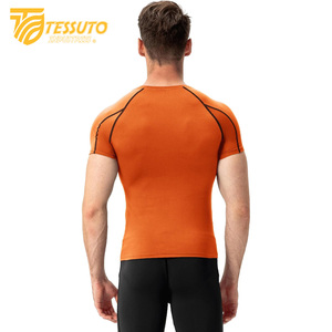 Ropa para correr para hombre Gimnasio Deportes Verano Ligero Secado rápido Manga corta Camiseta de compresión Correr Yoga Fitness Tight Active - Product Image 4