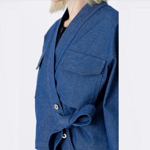 Natural Blue Ladies Blue Jeans Jacket Moda Casual Chaquetas de mezclilla para mujer - Product Image 4