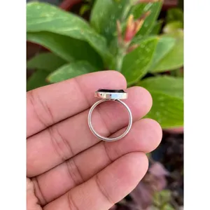 Bague solitaire en onyx noir rond, argent sterling 925, bague en pierres précieuses faite à la main, fournisseur de bijoux en gros - Product Image 4