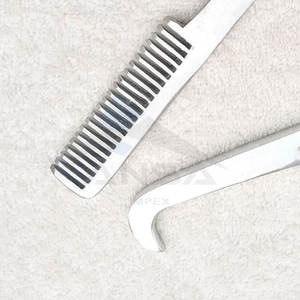 Peine de melena de acero inoxidable, kit de aseo de caballos todo en uno con limpiador de pezuña para uso diario - Product Image 6