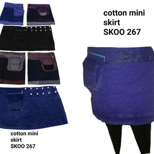 Minifalda Vaquera Vintage Estilo Boho Chic, Estampado Floral, Estilo Hippie, Cintura Natural, Sin Tejido, Estilo Gitano, Transpirable - Product Image 6