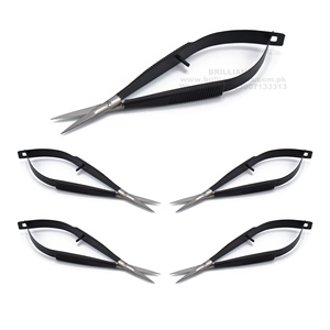 12cm Satin Stainless Steel Micro <b>Scissors</b> Sharp Beauty Straight Curved Nostril Mustache for Facial Hair <b>Manicure</b> <b>Scissors</b> - Product Image 3