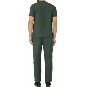 Conjunto de uniformes médicos con cuello en V para hombre, pantalones de cintura elástica con 5 bolsillos, uniformes de Enfermería de manga corta para uso hospitalario al por mayor - Product Image 2