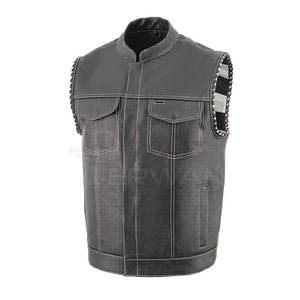 Chaleco de cuero de Material de alta calidad, chaqueta hecha en Pakistán, chaleco de cuero transpirable para hombre, chaqueta para adulto - Product Image 1