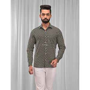 Camisa Casual Estampada 100% Algodón para Hombre, Corte Slim Fit con Mangas Largas, Talla 6XL, Suministro ODM - Product Image 1
