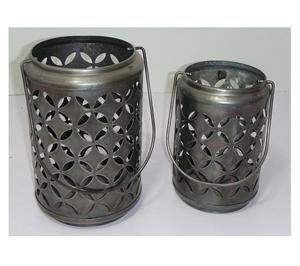 Lanternes de jardin décoratives modernes en treillis avec poignées, résistantes aux intempéries, en métal, pour l'extérieur, ensemble de lanternes de patio pour bougies LED, décoration intérieure - Product Image 4