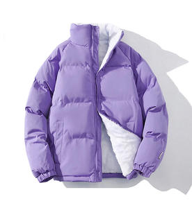 Vestes matelassées décontractées pour hommes, personnalisées OEM, avec doublure en polaire, col montant, coupe ample, imperméables, réversibles, épaisses pour l'hiver - Product Image 6
