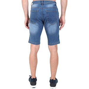 Men Classic Blue Canvas Shorts with Five Pocket Design Slim Fit Casual Solid Elastic Waist Stretch <b>Fabric</b> 2026 - Product Image 2