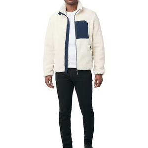 Good Quality <b>Sherpa</b> <b>Fleece</b> Custom Design Winter Thick Black And Custom Colors <b>Sherpa</b> <b>Fleece</b> Jacket for <b>Men</b> - Product Image 5