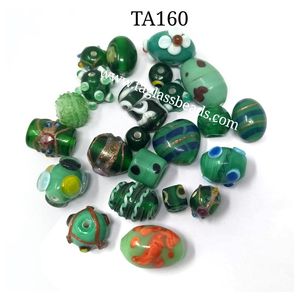 Nouveauté perles de couleur jaune ovale en verre de Murano faites à la main accessoire pour la fabrication de bijoux et le matériel au chalumeau - Product Image 5