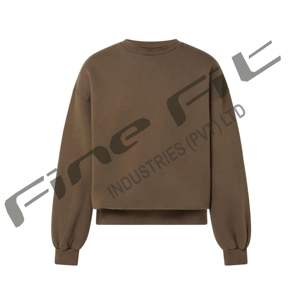 เสื้อสเวตเตอร์คอกลมผ้าฟลีซสำหรับทุกเพศเสื้อสเวตเตอร์คอกลมผ้าคอตตอนบุขนแกะไซส์ใหญ่พิเศษเสื้อจั๊มเปอร์แขนยาวสีพื้นสำหรับฤดูหนาว - Product Image 1