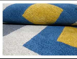 พรมปูพื้นขนสัตว์ทรงเรขาคณิตแบบตกแต่งด้วยมือปรับแต่งได้พรมขนสัตว์แฮนด์เมดสำหรับห้องนั่งเล่นมีหลายขนาดให้เลือก - Product Image 6