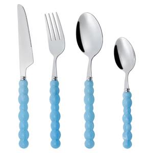 Elegante Juego de Cubiertos con Mango de Cuentas Azules, Acero Inoxidable, Perfecto para Ocasiones Especiales, Recepciones y Regalos, de la India - Product Image 4