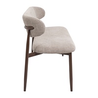 Chaise de salle à manger scandinave moderne et durable, revêtement en coton, pieds en fer, mobilier pour la maison, les écoles, les restaurants, Moon Star