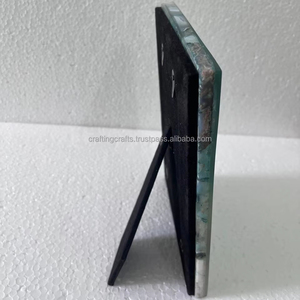 Cadre photo personnalisé en MDF vert en pierre naturelle pour photos de famille Décoration d'intérieur - Product Image 2