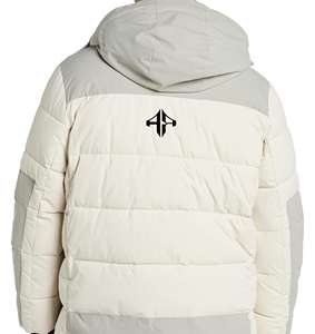 Chaqueta de invierno con logotipo personalizado de color sólido superior Chaqueta acolchada con cremallera estampada transpirable de poliéster 100% de ATLANTIC - Product Image 6