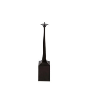 Candlestick <b>Holder</b> features a sleek and modern design constructed from cast <b>bronze</b> with a dark brown <b>Holder</b> Modern - Product Image 3