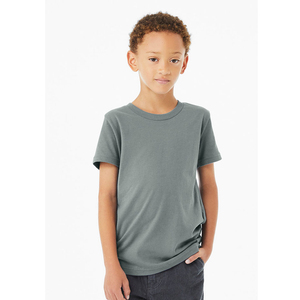 Camiseta de manga corta personalizada para niños, Camiseta 100% de algodón con cuello redondo y estampado gráfico liso teñido para niños pequeños - Product Image 1