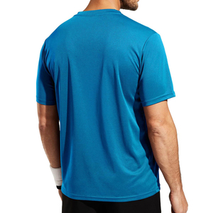 Camisetas de hombre con logotipo personalizado de secado rápido, transpirable, con cuello en V, ropa informal, corte holgado, jersey de poliéster, patrón sólido - Product Image 2