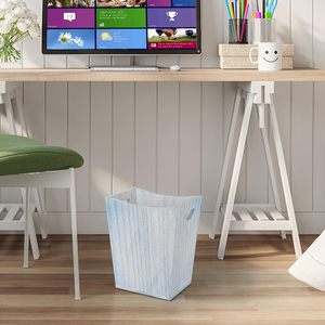 Poubelle en bois poubelle de ferme avec poignée petite poubelle en bois rustique Style campagnard poubelle rectangulaire Durable - Product Image 4