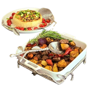 Juego de 2 cuencos con una cuchara, utensilios de cocina de Metal y aluminio, accesorios para mesa de comedor, cuenco para decoración del hogar - Product Image 1