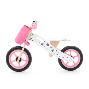 ROBINCOOL Vélo d'équilibre rose sans pédales pour enfants, réglable sur 3 hauteurs, avec roues d'équilibre - Product Image 5