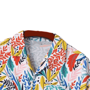 Fabriqué en usine été palmier imprimé hawaïen plage hommes chemises à manches courtes 3XL chemise hommes vacances vacances vêtements Chemise - Product Image 4