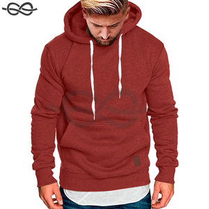 Sudadera con Capucha Ligera de Manga Larga para Hombre, para Gimnasio, Entrenamiento, Informal, Básica para Otoño e Invierno, 100% Algodón, Bordada - Product Image 5