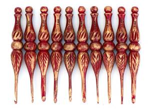 ชุดตะขอถักโครเชต์ไม้ชุดตะขอถักโครเชต์ไม้สีน้ำตาล10ชิ้น - Product Image 3