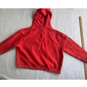 Custom Made Heavyweight 100% Cotton French Terry Boxy Fix Cropped Ripped Double Layers Waffle Distressed Wash Hoodies <b>for</b> <b>Men</b> - Product Image 6