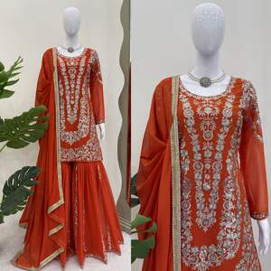 Traje Sharara de Georgette Sintética de Primera Calidad para Bodas y Festivales, Conjunto Sharara Disponible para Suministro Mundial - Product Image 5