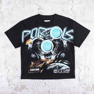 Camisetas de gran tamaño con estampado DTG de cuello redondo de manga corta de algodón pesado con logotipo personalizado - Product Image 1