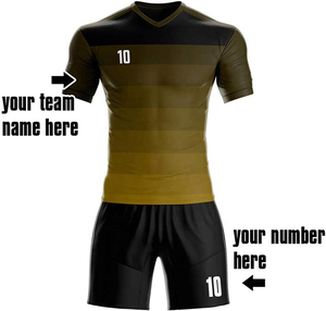 Uniforme de fútbol de poliéster con cuello redondo hecho a medida, ropa deportiva transpirable sublimada con tecnología de corte automatizado - Product Image 4