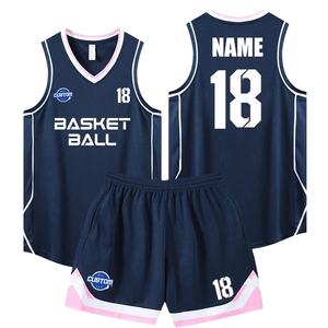 Uniformes de basket-ball pour équipes de jeunes en gros, vêtements de sport respirants personnalisables avec des designs et des tailles de logo personnalisés - Product Image 2
