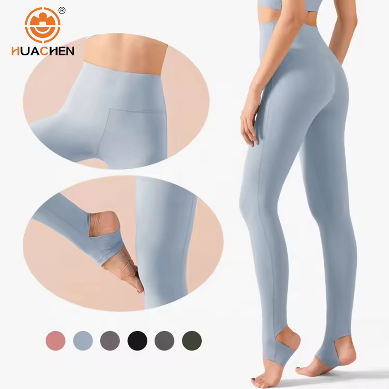 High Waisted Women's Yoga Stirrup Seamless Running Leggings Tummy Control Stretch Solid Quick Dry Durable Gym Workout Pants
