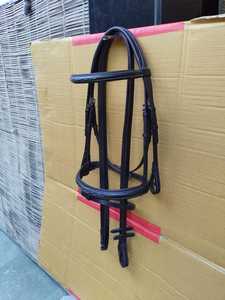 Brida de caballo de salto inglés ecuestre de cuero cosido de fantasía anatómica duradera de alta calidad Producto de caballo de calidad - Product Image 5