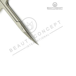 Tijeras para Cutículas de Acero Inoxidable con Hoja Recta para Diestros, Forma Curva, Alta Calidad, Premium, Beauty Concept International - Product Image 6