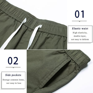 Plage confort ceinture élastique hommes Cargo Shorts courts hommes vêtements de travail Shorts de travail décontractés en prix de gros à vendre - Product Image 6
